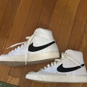 Nike Men's White and Black High-Top Sneakers